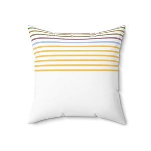 Cheerful Pastel Stripes Polyester Square Pillow - Dipaliz - Throw Pillows