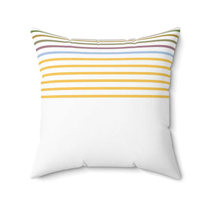 Cheerful Pastel Stripes Polyester Square Pillow - Dipaliz - Throw Pillows