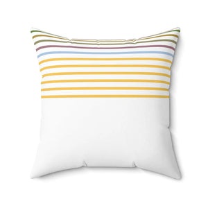 Cheerful Pastel Stripes Polyester Square Pillow - Dipaliz - Throw Pillows