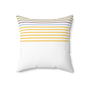 Cheerful Pastel Stripes Polyester Square Pillow - Dipaliz - Throw Pillows
