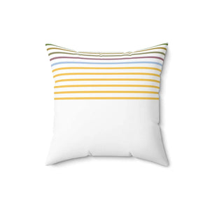 Cheerful Pastel Stripes Polyester Square Pillow - Dipaliz - Throw Pillows