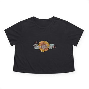 Flowy Cropped Tee - Boho Chic Style for Women - Dipaliz - Dark Grey Heather / s - T-shirts