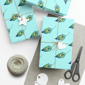 Chic Peacock Feather Gift Wrap Papers - Fashion Inspired - Dipaliz - Wrapping Paper