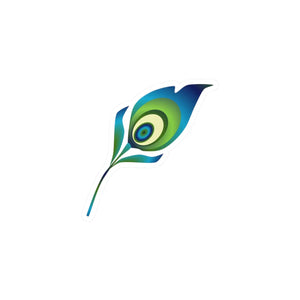 Exotic Peacock Kiss Cut Vinyl Decals - White Satin - Dipaliz - Decorative Stickers