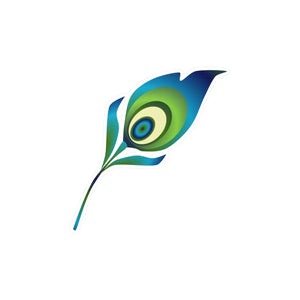 Exotic Peacock Kiss Cut Vinyl Decals - White Satin - Dipaliz - Decorative Stickers