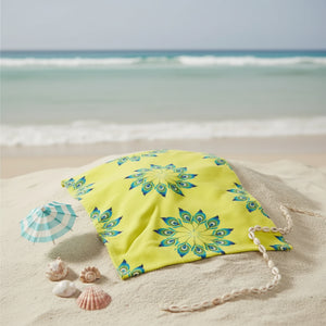 Vibrant Peacock Feather Towel - Soft Cotton Beach - Dipaliz - Towels