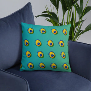 Peacock Feathers Basic Throw Pillow – 18x18 Soft - Dipaliz - Pillows