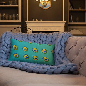 Peacock Feathers Basic Throw Pillow – 18x18 Soft - Dipaliz - Pillows