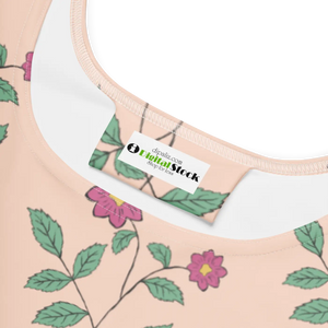 Pink Floral Skater Dress - Flared Skirt Design - Dipaliz - Dresses