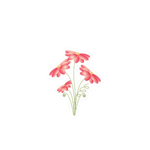 Vibrant Pink Flowers Bunch Kiss Cut Vinyl Decals - Dipaliz - Home Decor