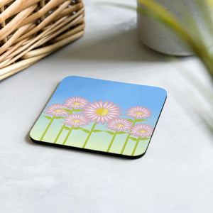 Vibrant Pink Flowers Coasters - Heat Resistant Cork - Dipaliz