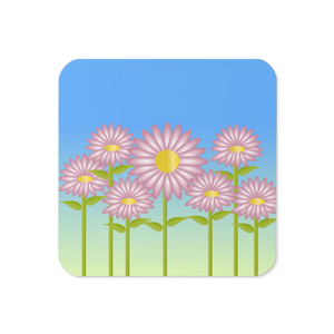 Vibrant Pink Flowers Coasters - Heat Resistant Cork - Dipaliz