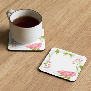 Pink Flower Coasters – Heat Resistant Floral - Dipaliz