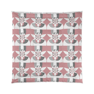 Grey Geometrical Pattern Bedding – Polyester - Dipaliz - Quilts & Comforters