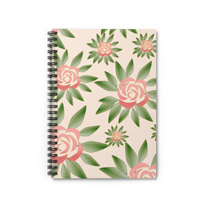 Pink Roses Spiral Notebook – Ruled Line Paper - Dipaliz - Notebooks & Notepads