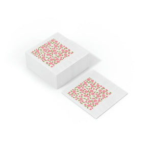 White Coined Napkins – Elegant Paper Party Decor - Dipaliz - Napkin Rings