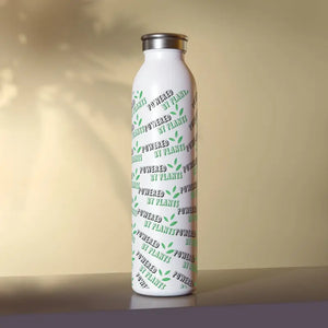 Slim Water Bottle - 20oz Plant Powered Hydration - Dipaliz - White - Bottles