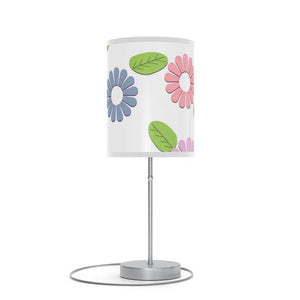 Home Decor - Pretty Flowers Table Lamp Stand us Ca Plug Steel Base - Dipaliz White / Silver / one Size