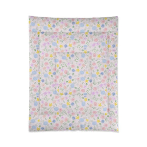 Pretty Nature Print on Pink Comforter - 68’’ × 88’’ - Quilts & Comforters