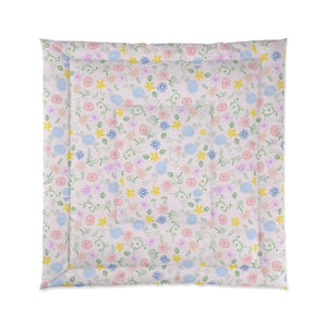 Pretty Nature Print on Pink Comforter - 88’’ × - Quilts & Comforters