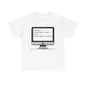 T-shirt - Javascript Programming Computer Nerd Tee Heavy Cotton Coding Apparel