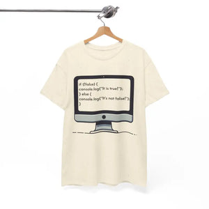 T-shirt - Javascript Programming Computer Nerd Tee Heavy Cotton Coding Apparel