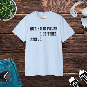 Bold True False Programming T-shirt - Cotton Apparel - Dipaliz - T-shirts - s