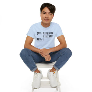 Bold True False Programming T-shirt - Cotton Apparel - Dipaliz - T-shirts - s