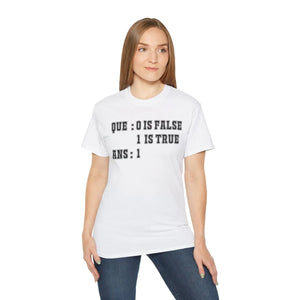 Bold True False Programming T-shirt - Cotton Apparel - Dipaliz - T-shirts - s