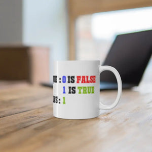 Programming True False Mug White Ceramic 11oz Coffee Cup Dipaliz - Mugs