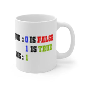 Programming True False Mug White Ceramic 11oz Coffee Cup Dipaliz - Mugs