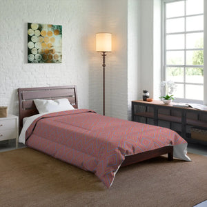 Blue Geometrical Pattern – Polyester Comforter - Dipaliz - Quilts & Comforters