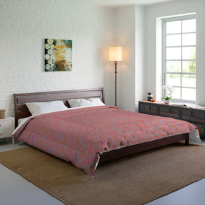 Blue Geometrical Pattern – Polyester Comforter - Dipaliz - Quilts & Comforters