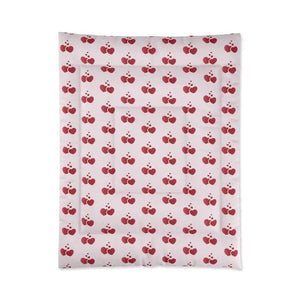 Red Hearts on Pink Comforter - 68’’ × 88’’ - Quilts & Comforters