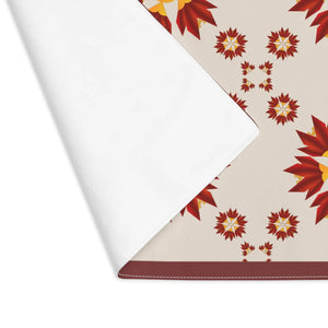 Red Pattern Placemats – Cotton Dining Set - Dipaliz