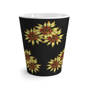 Red Roses Latte Mug – Ceramic Floral Gift - Dipaliz - Mugs