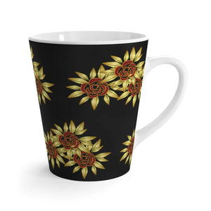 Red Roses Latte Mug - Elegant Floral Coffee Cup - Dipaliz - 12oz - Mugs