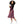 Red Striped Long Sleeve Midi Dress – Jersey - Dipaliz - Dresses - Xs