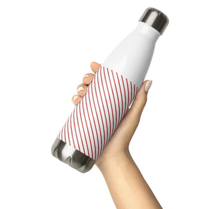 Insulated Stainless Steel Water Bottle - Red Stripe - Dipaliz - Bottles