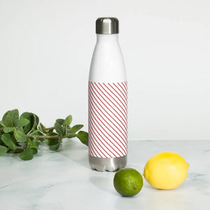 Insulated Stainless Steel Water Bottle - Red Stripe - Dipaliz - Bottles