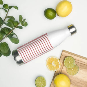 Insulated Stainless Steel Water Bottle - Red Stripe - Dipaliz - Bottles