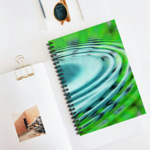 Stylish Ruled Line Notebook - Ripples in Green - Dipaliz - Notebooks & Notepads