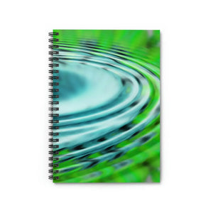 Stylish Ruled Line Notebook - Ripples in Green - Dipaliz - Notebooks & Notepads
