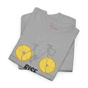 Rise Caffeinate Shine Bicycle T-shirt - Heavy Cotton Tee - Dipaliz - T-shirts