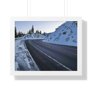 Gallery Canvas Wraps Winter Road Framed Poster Dipaliz - 20’’ x 16’’ / White - Posters Prints & Visual Artwork