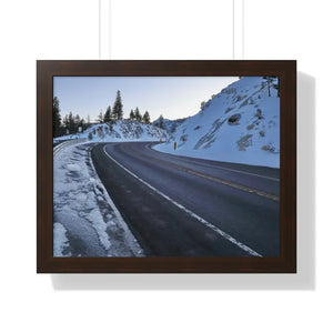 Gallery Canvas Wraps Winter Road Framed Poster Dipaliz - 20’’ x 16’’ / Walnut - Posters Prints & Visual Artwork