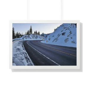 Gallery Canvas Wraps Winter Road Framed Poster Dipaliz - 30’’ x 20’’ / White - Posters Prints & Visual Artwork