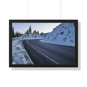 Gallery Canvas Wraps Winter Road Framed Poster Dipaliz - 30’’ x 20’’ / Black - Posters Prints & Visual Artwork