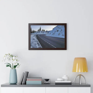Gallery Canvas Wraps Winter Road Framed Poster Dipaliz - Posters Prints & Visual Artwork