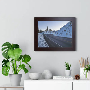 Gallery Canvas Wraps Winter Road Framed Poster Dipaliz - Posters Prints & Visual Artwork